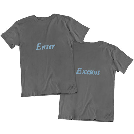 Enter ... Exeunt First Folio T-shirt - Grey - Choice of Shapes/Styles