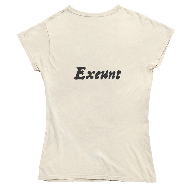 Enter ... Exeunt First Folio T-shirt - Parchment - Choice of Shapes/Styles