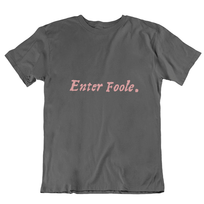 Enter Foole First Folio Grey T-shirt - Choice of Shapes/Styles