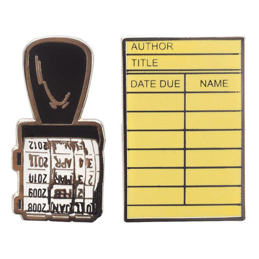 Library Card Pin Set