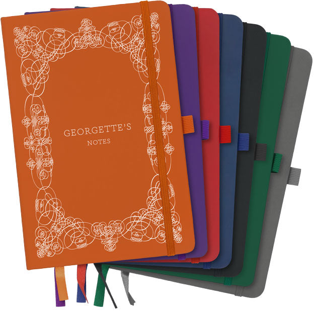 Names Decrated Personalised Notebook - Name & Decorated Border – The Literary Gift Company