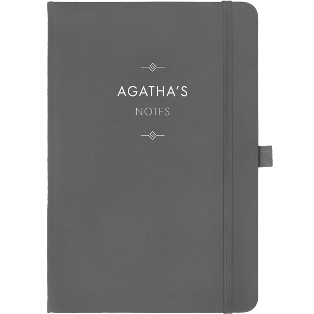 Personalised Notebook - Sans Serif Font with Ornaments