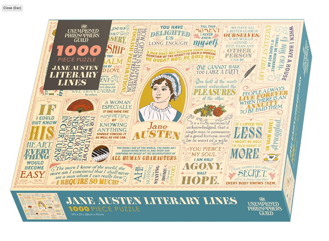 Jane Austen Quotations 1000 Piece Jigsaw Puzzle