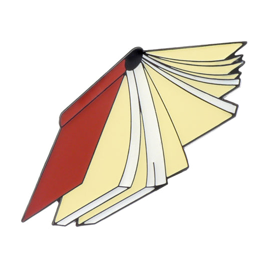 Flying Book Enamel Pin