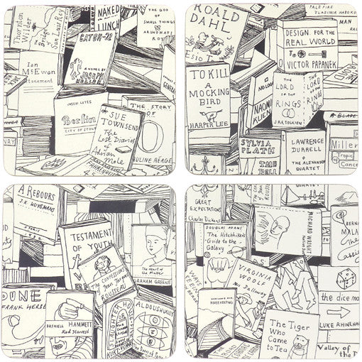 'Books' Coaster Set