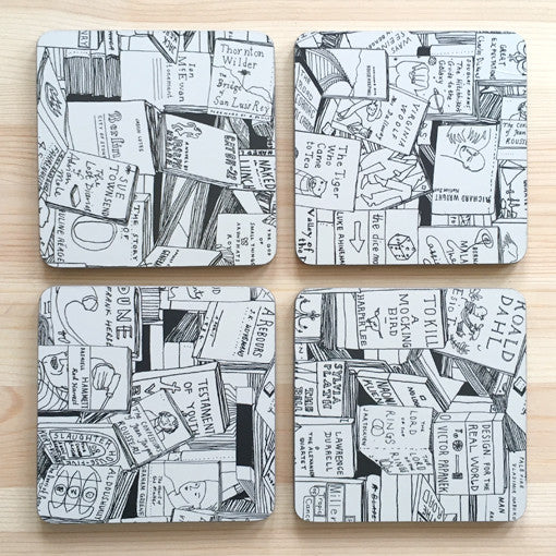 'Books' Coaster Set