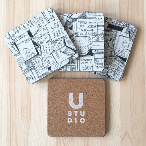 'Books' Coaster Set