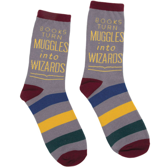 Books Turn Muggles into Wizards Socks