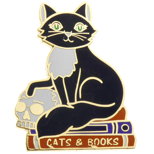 Cats and Books Lapel Pin