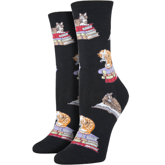 Cats on Books Socks