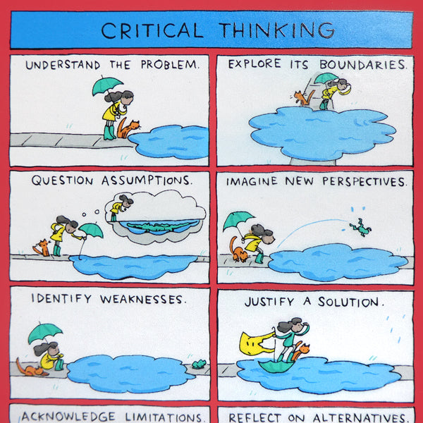 Critical Thinking - Grant Snider Notebook and Pen