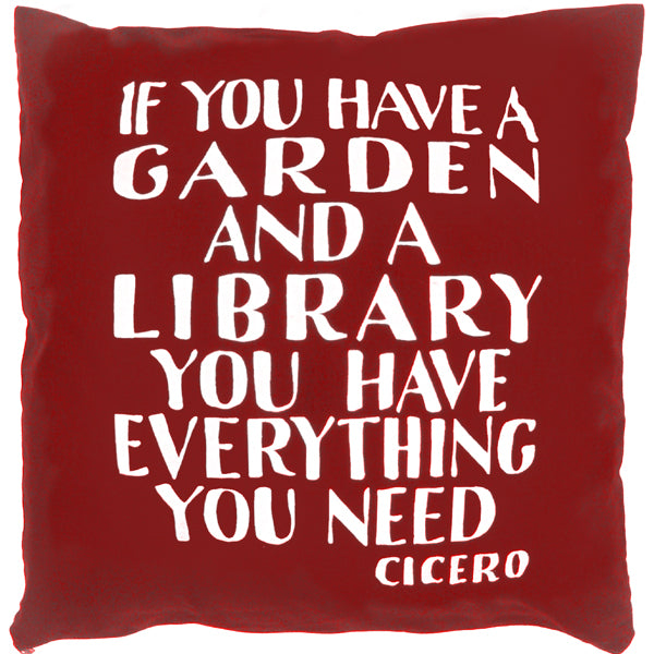 Cicero Library Cushion Cover Red