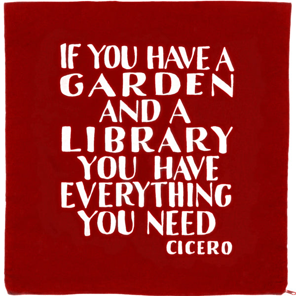 Cicero Library Cushion Cover Red
