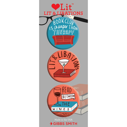 Lit & Libations Badge Set