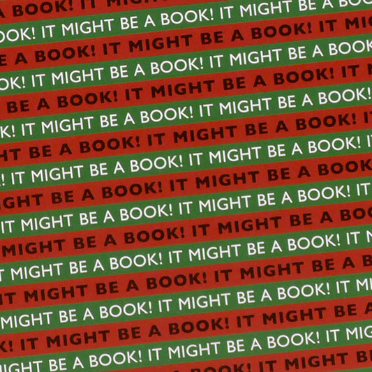 It Might Be A Book! Wrapping Paper Red/Green