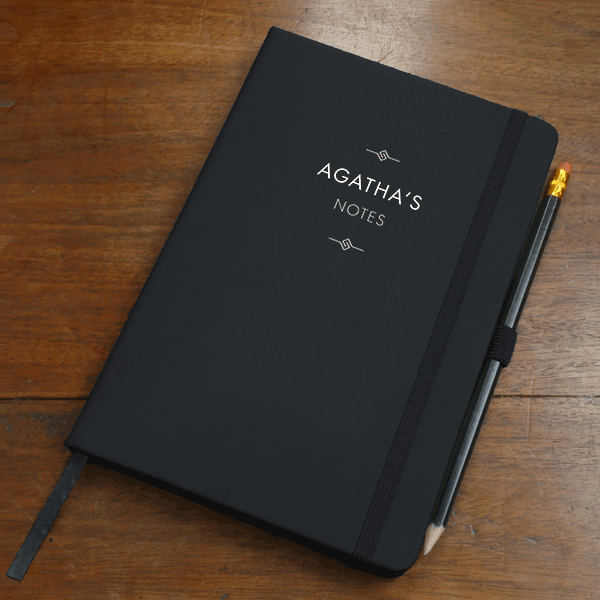 Personalised Notebook - Sans Serif Font with Ornaments