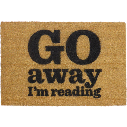 Go Away I'm Reading Doormat