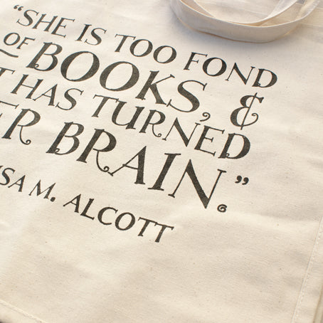 She Is Too Fond of Books Tote Bag