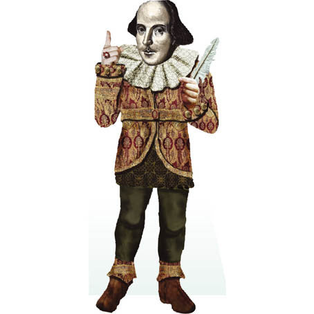 William Shakespeare Shaped Card